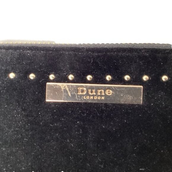 Dune London Clutch Makeup Bag Set of 2 Black Velvet Roses Vintage Gold Zipper - Picture 4 of 7